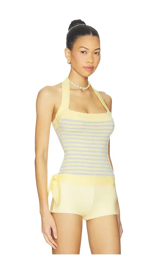 Frankies Bikinis Quinn Cloud Knit Halter Top | Thumbnail 2