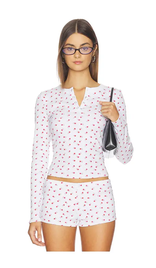Frankies Bikinis Amora Cotton Long Sleeve Shirt | Image 1 Frankies Bikinis Amora Cotton Long Sleeve Shirt | Image 1