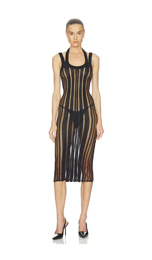 HAELO Veiled Midi Dress | Image 1 HAELO Veiled Midi Dress | Image 1