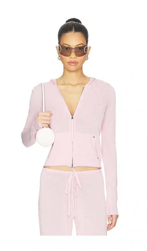Frankies Bikinis Atlas Knit Hoodie | Image 1 Frankies Bikinis Atlas Knit Hoodie | Image 1