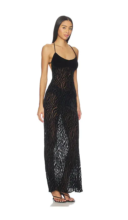 Guizio Burnout Velvet Maxi Dress | Thumbnail 2 Guizio Burnout Velvet Maxi Dress | Thumbnail 2