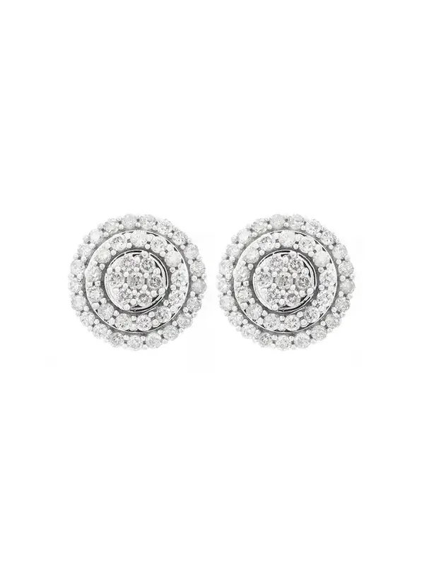 1.20ct Diamond 14K Gold Illusion Stud Earrings 1.20ct Diamond 14K Gold Illusion Stud Earrings