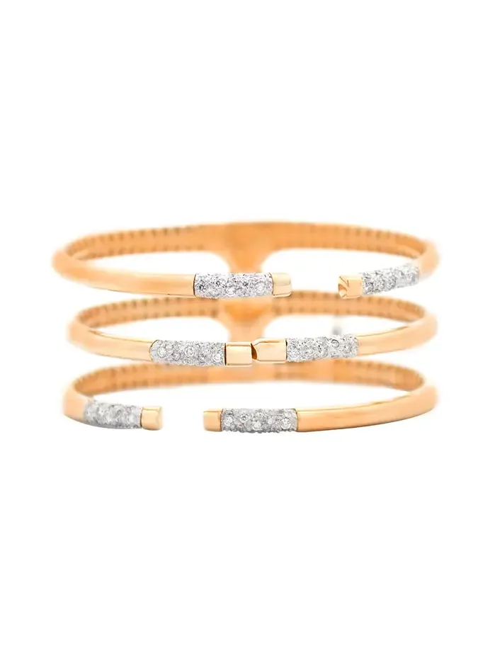 Wish Fine Jewelry 1.25ct Diamond 14K Gold Statement Cuff Bracelet | Thumbnail 1 Wish Fine Jewelry 1.25ct Diamond 14K Gold Statement Cuff Bracelet | Thumbnail 1