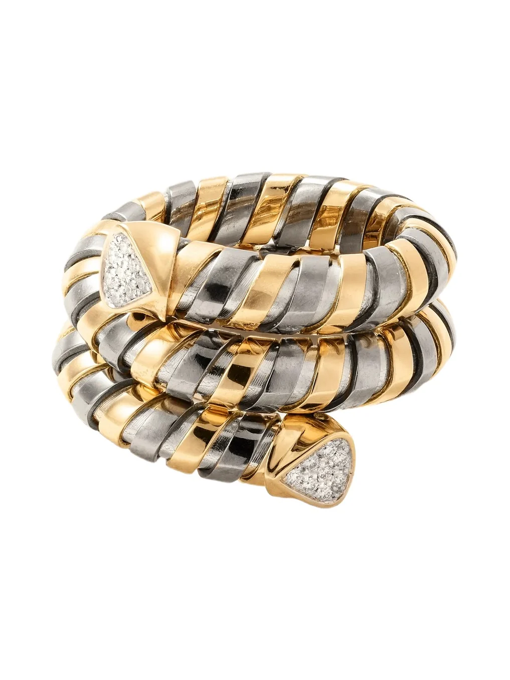 Marina B Trisola 18-karat Gold, Diamond And Titanium Ring