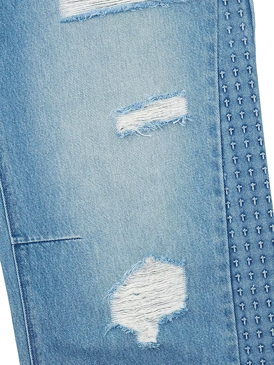 RTA Men's Exodus Zed Distressed Straight-Leg Jeans | Thumbnail 3