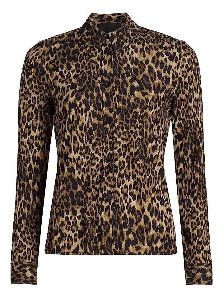 Women's Celestine Leopard-Print Long-Sleeve Shirt Women's Celestine Leopard-Print Long-Sleeve Shirt