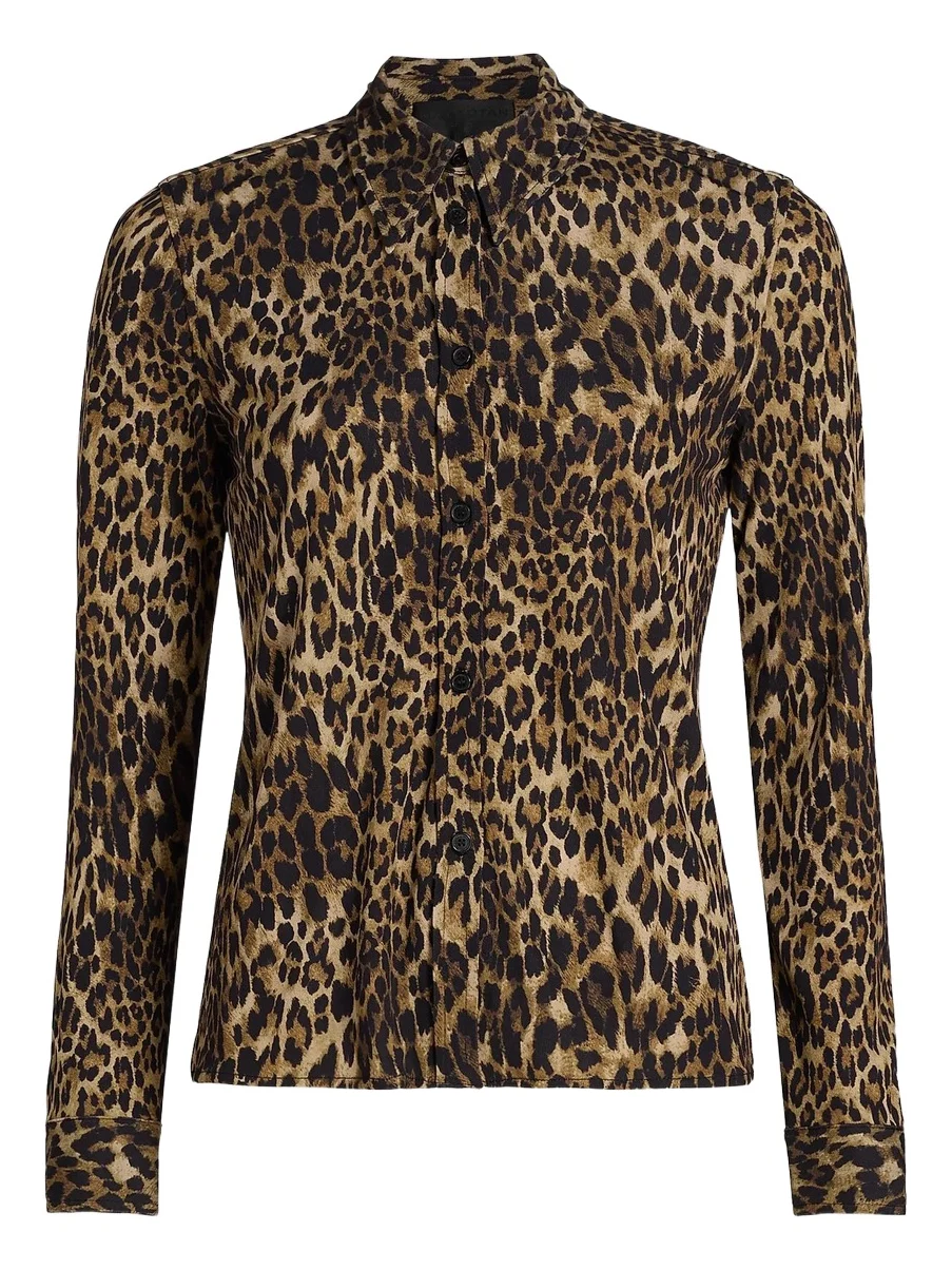 Women's Celestine Leopard-Print Long-Sleeve Shirt Women's Celestine Leopard-Print Long-Sleeve Shirt