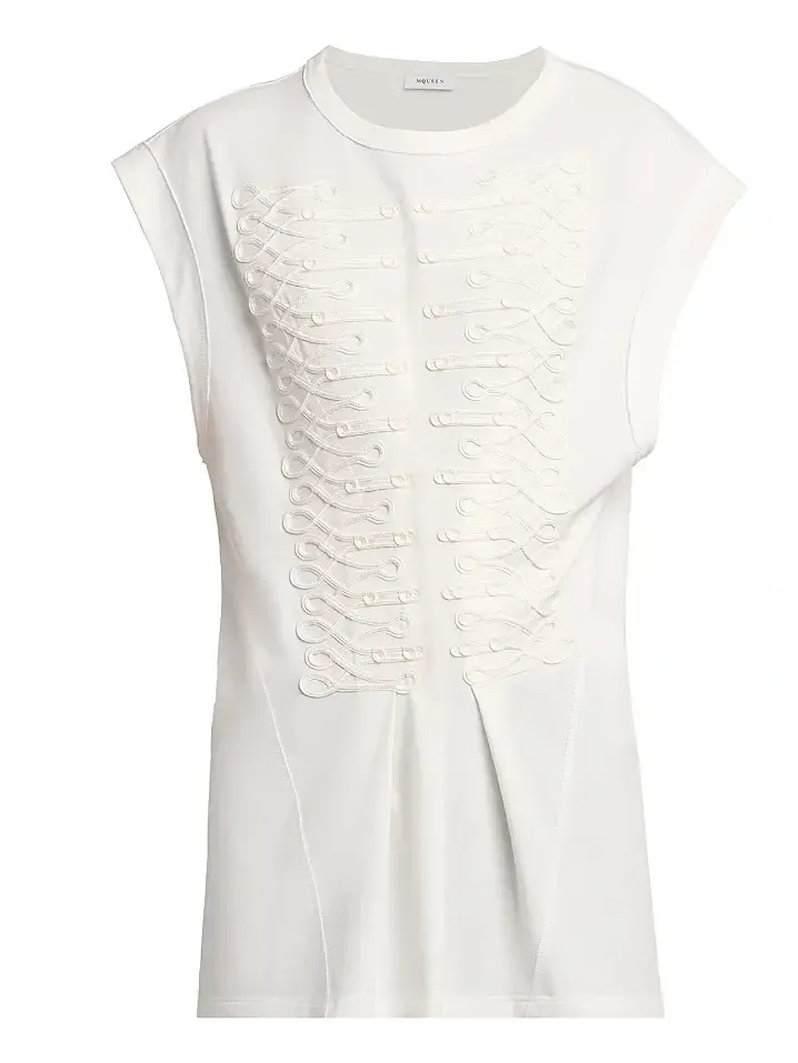 Women's Frogging Embroidered Cotton T-Shirt Women's Frogging Embroidered Cotton T-Shirt