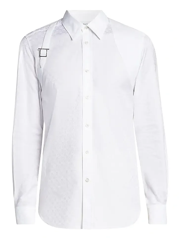 Men's Harness Skull Jacquard Cotton Shirt Men's Harness Skull Jacquard Cotton Shirt