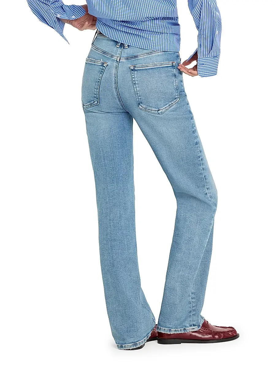 GOOD AMERICAN Women's Good True Straight Jeans | Thumbnail 5 GOOD AMERICAN Women's Good True Straight Jeans | Thumbnail 5