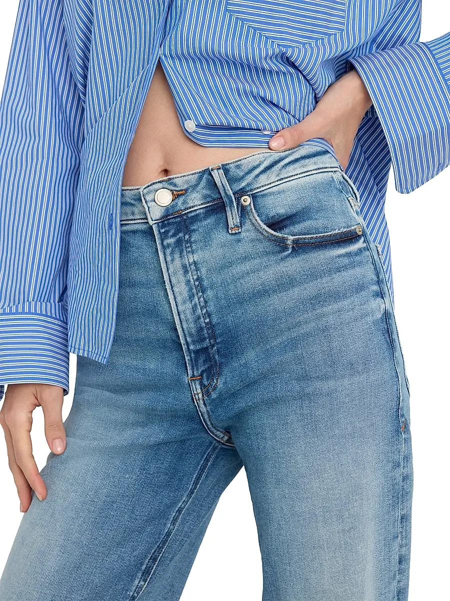GOOD AMERICAN Women's Good True Straight Jeans | Thumbnail 6 GOOD AMERICAN Women's Good True Straight Jeans | Thumbnail 6
