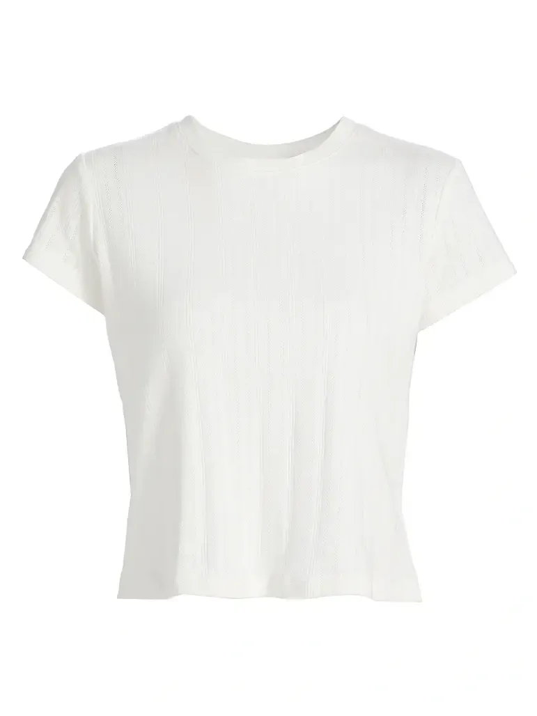 Women's Sadie Pointelle-Knit Cotton Top Women's Sadie Pointelle-Knit Cotton Top