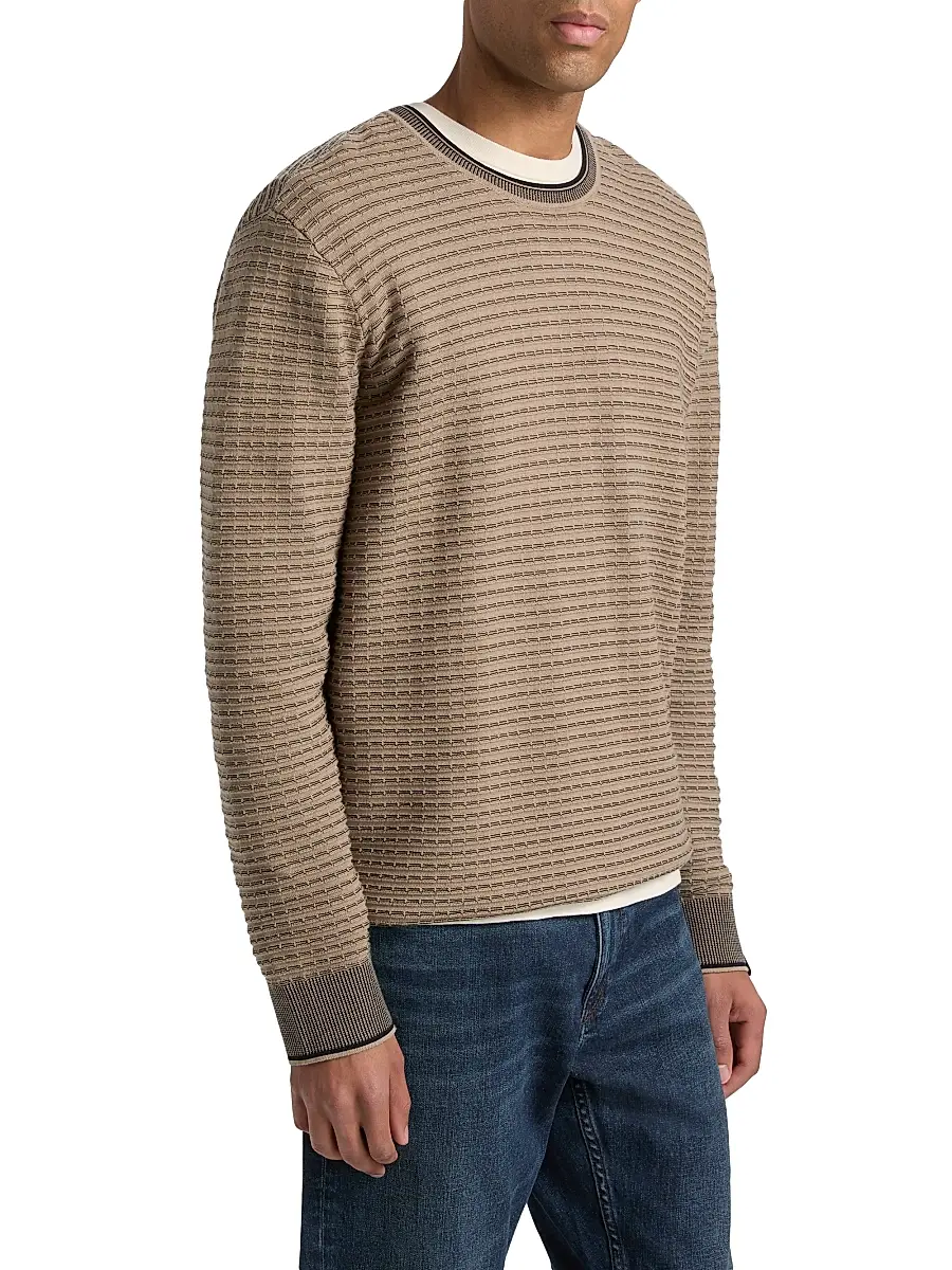 rag & bone Men's Harvey Striped Crewneck Sweater | Thumbnail 4 rag & bone Men's Harvey Striped Crewneck Sweater | Thumbnail 4
