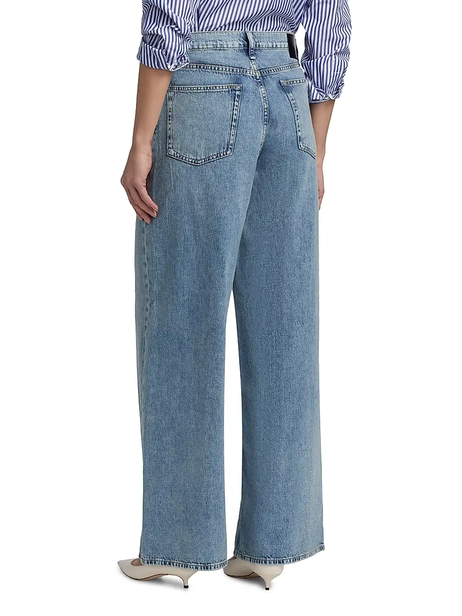 rag & bone Women's Sofie Featherweight Wide-Leg Jeans | Thumbnail 5