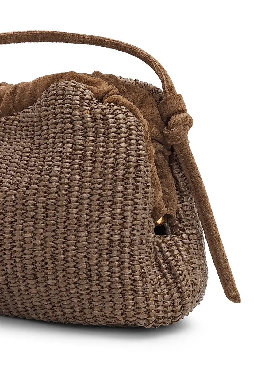 Mansur Gavriel Women's Cloud Mini Raffia Clutch - Anise | Thumbnail 5