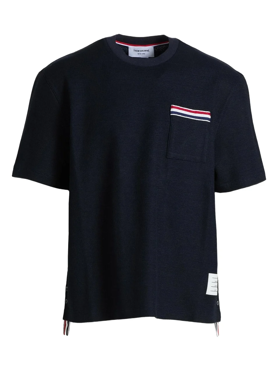 Men's RWB-Embroidered Textured Crewneck T-Shirt