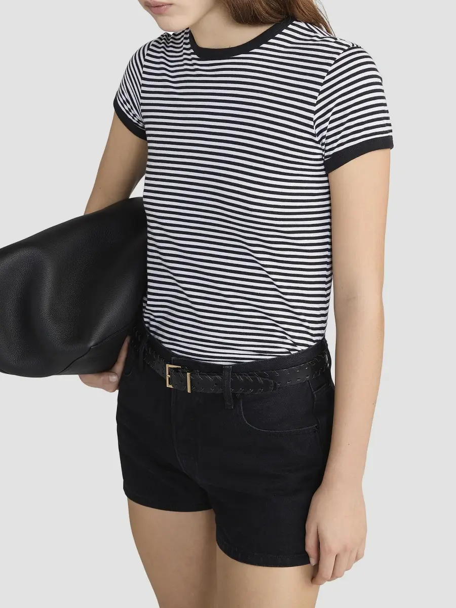 Frame Women's The Ringer Baby Striped Supima Cotton T-Shirt | Thumbnail 5 Frame Women's The Ringer Baby Striped Supima Cotton T-Shirt | Thumbnail 5