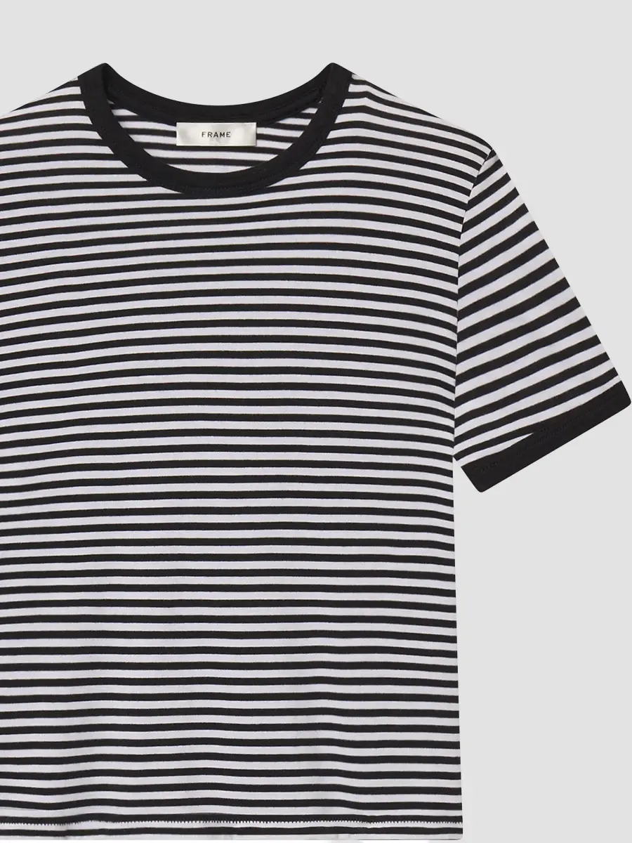 Frame Women's The Ringer Baby Striped Supima Cotton T-Shirt | Thumbnail 8 Frame Women's The Ringer Baby Striped Supima Cotton T-Shirt | Thumbnail 8