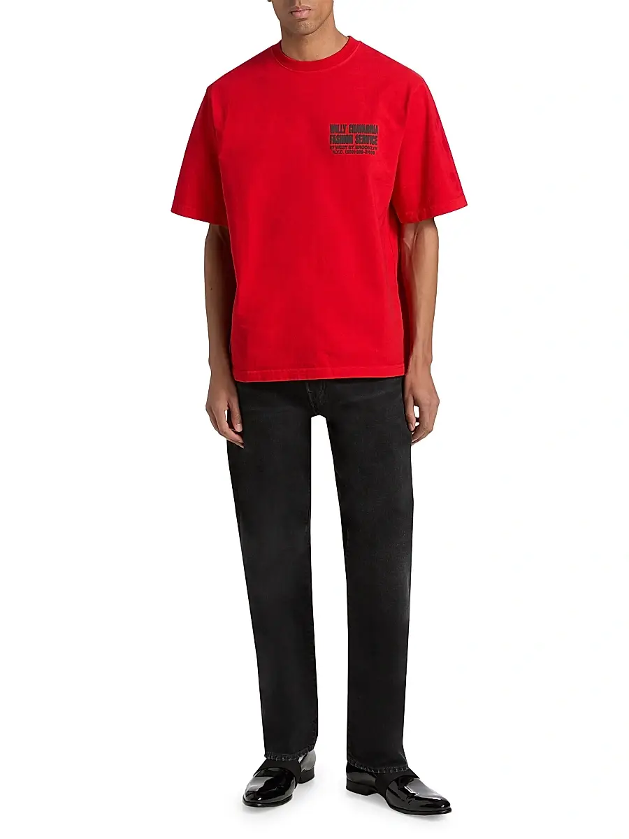 Willy Chavarria Men's Fashion Service Crewneck T-Shirt | Thumbnail 2 Willy Chavarria Men's Fashion Service Crewneck T-Shirt | Thumbnail 2