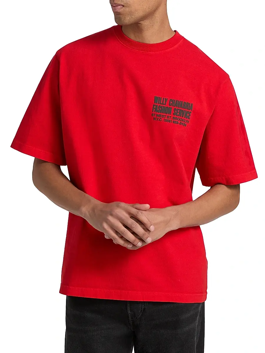 Willy Chavarria Men's Fashion Service Crewneck T-Shirt | Thumbnail 3 Willy Chavarria Men's Fashion Service Crewneck T-Shirt | Thumbnail 3