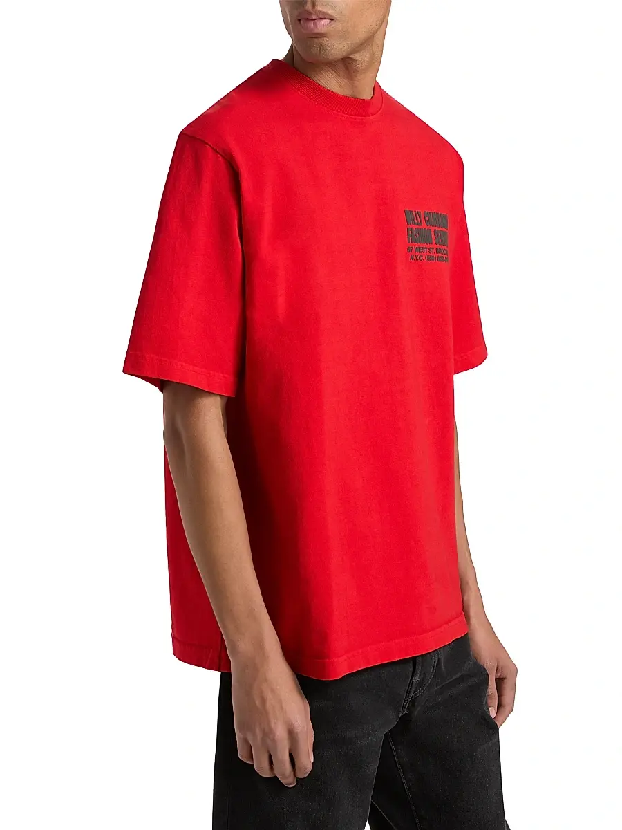 Willy Chavarria Men's Fashion Service Crewneck T-Shirt | Thumbnail 4 Willy Chavarria Men's Fashion Service Crewneck T-Shirt | Thumbnail 4