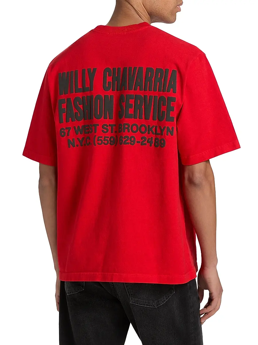 Willy Chavarria Men's Fashion Service Crewneck T-Shirt | Thumbnail 5 Willy Chavarria Men's Fashion Service Crewneck T-Shirt | Thumbnail 5