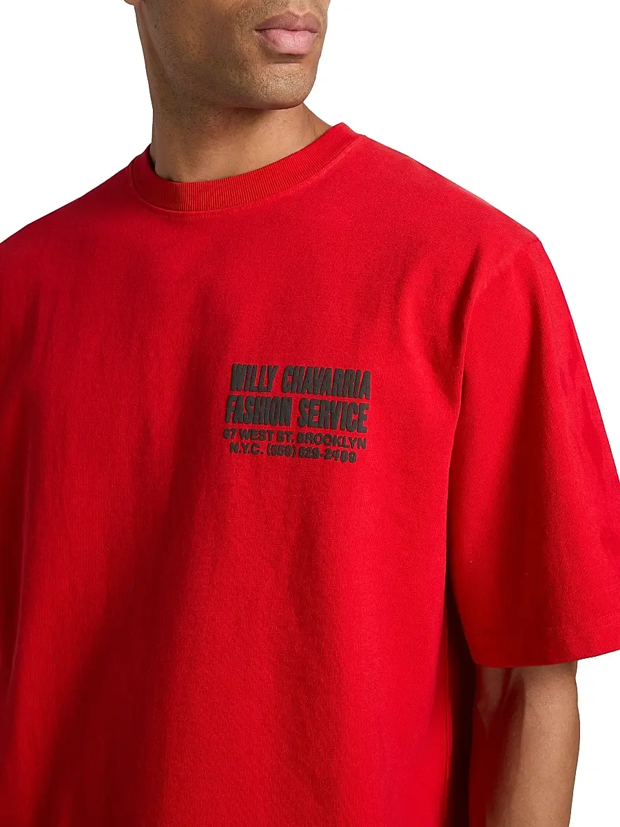 Willy Chavarria Men's Fashion Service Crewneck T-Shirt | Thumbnail 6 Willy Chavarria Men's Fashion Service Crewneck T-Shirt | Thumbnail 6