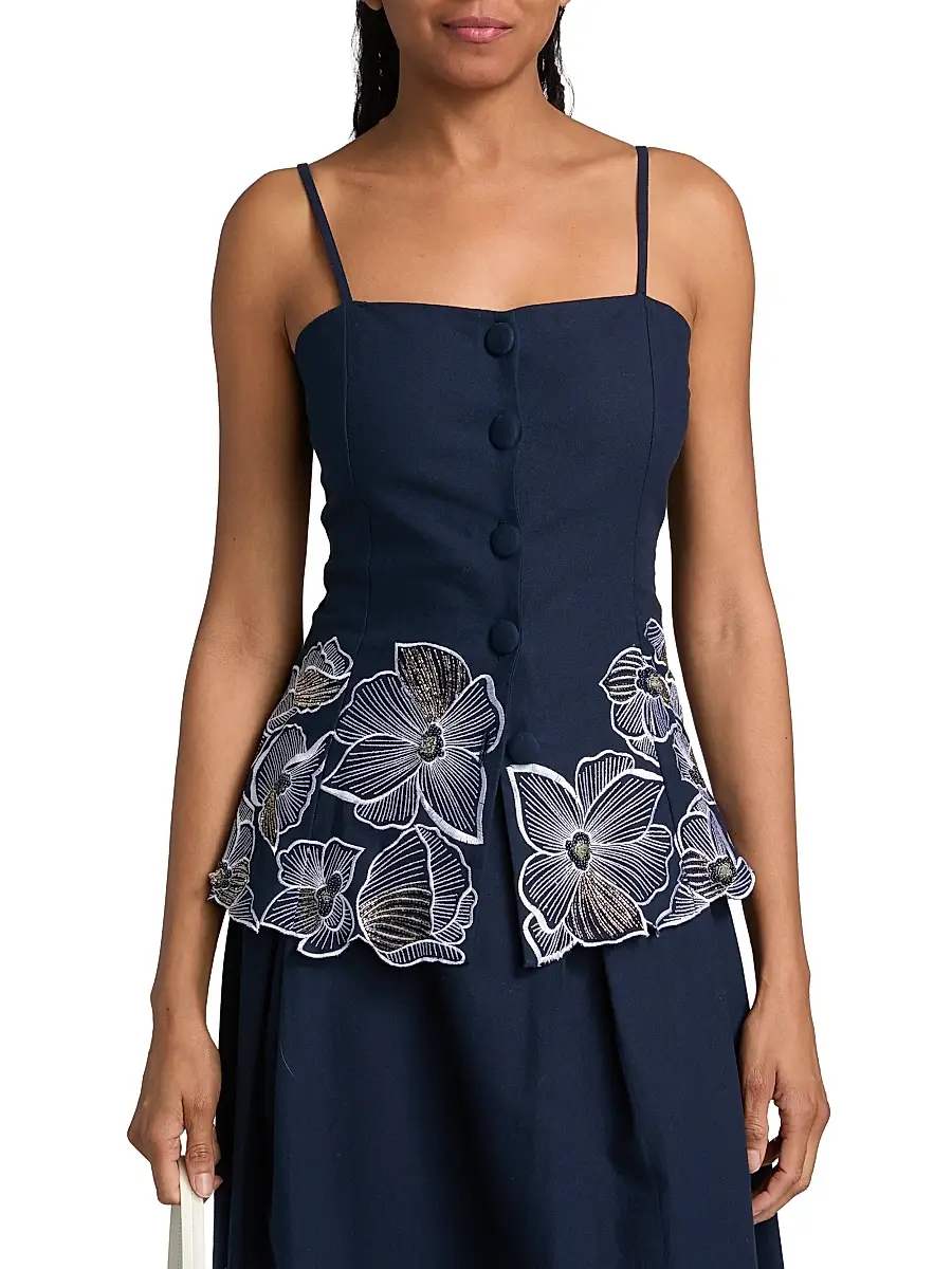 Toccin Women's Eve Floral Cotton Tank | Thumbnail 3 Toccin Women's Eve Floral Cotton Tank | Thumbnail 3