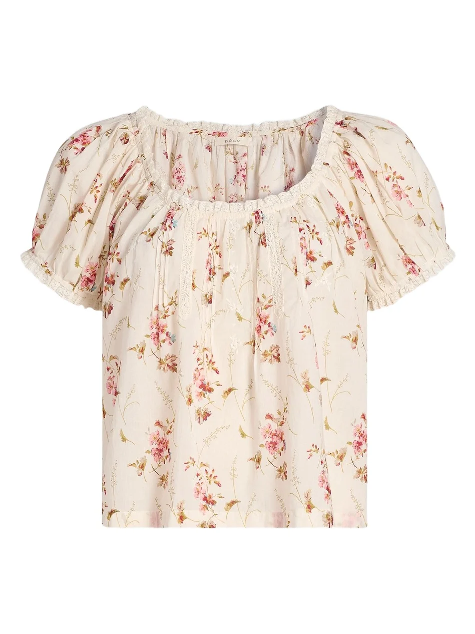 Women's Frederica Floral Lace-Trim Top