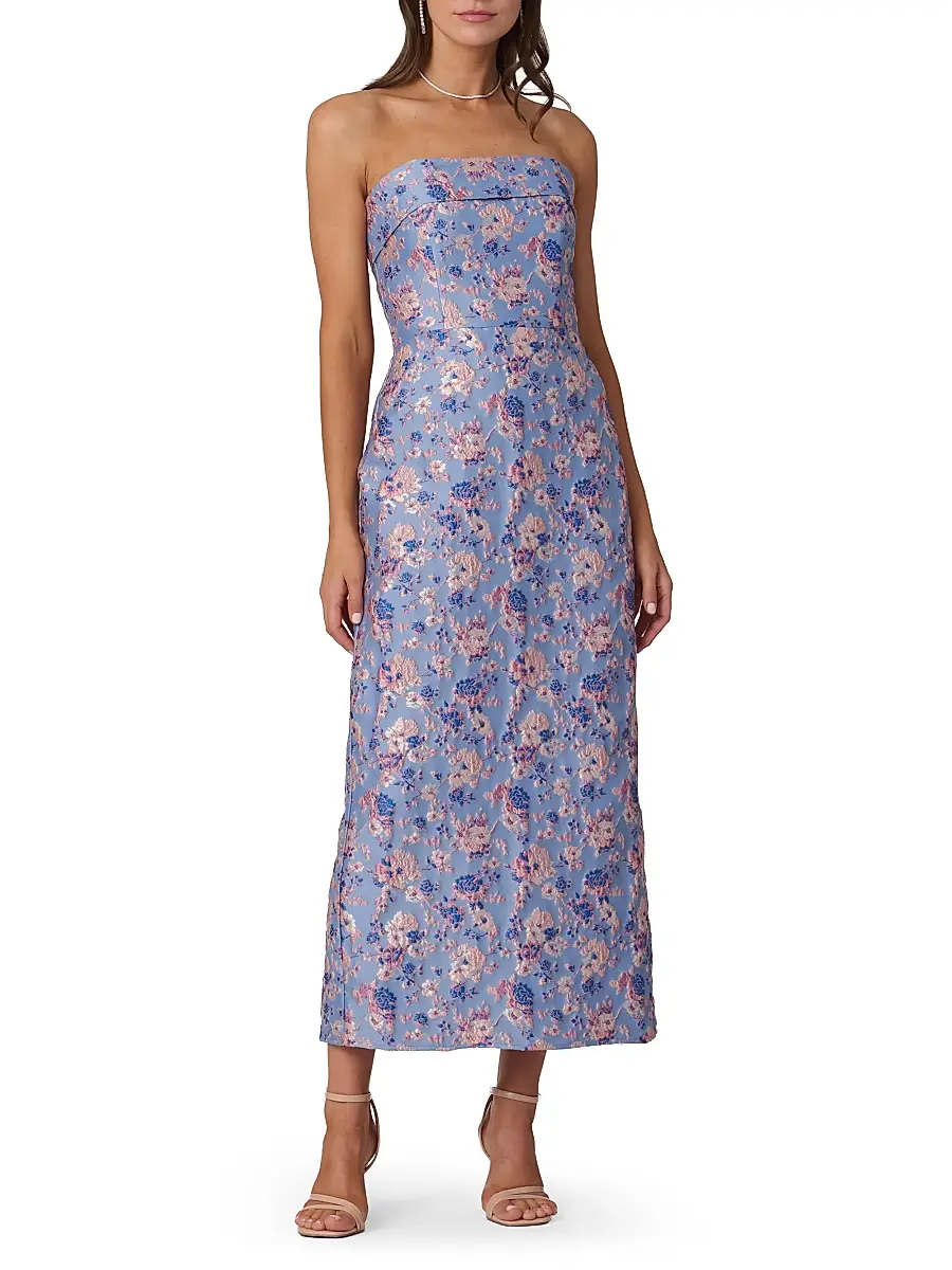 Shoshanna Women's Callie Floral Strapless Cocktail Dress | Thumbnail 2 Shoshanna Women's Callie Floral Strapless Cocktail Dress | Thumbnail 2