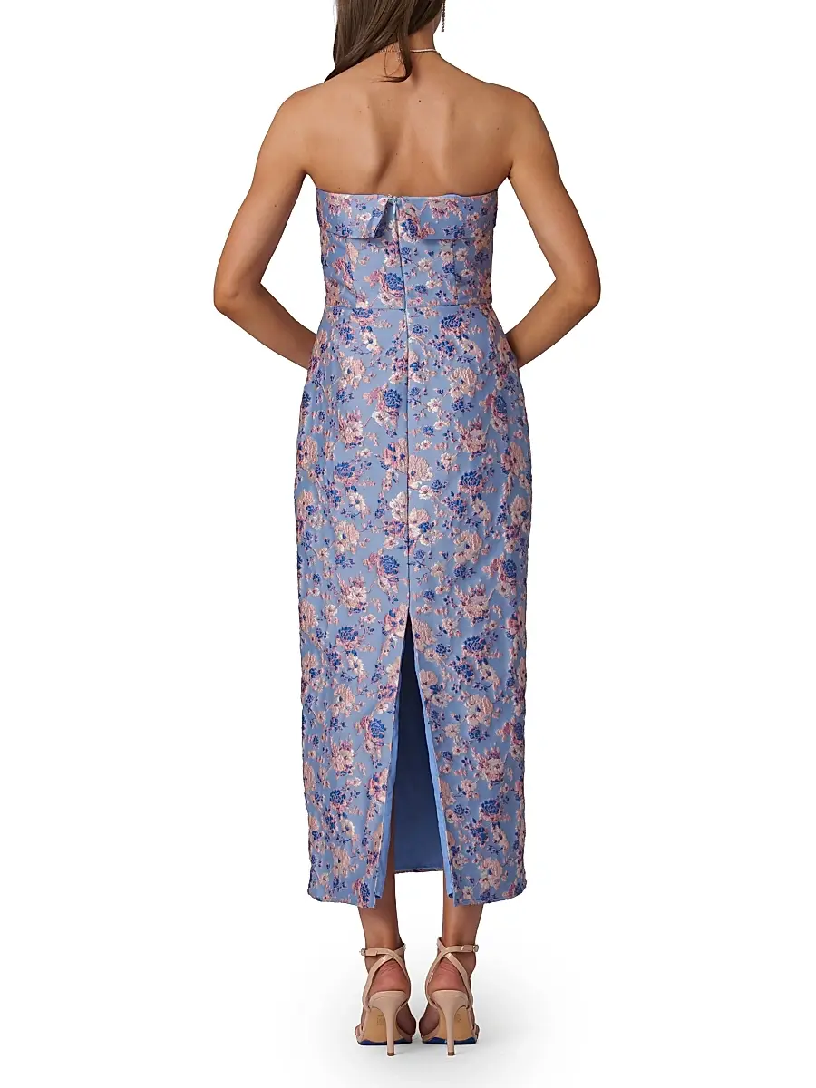 Shoshanna Women's Callie Floral Strapless Cocktail Dress | Thumbnail 3 Shoshanna Women's Callie Floral Strapless Cocktail Dress | Thumbnail 3