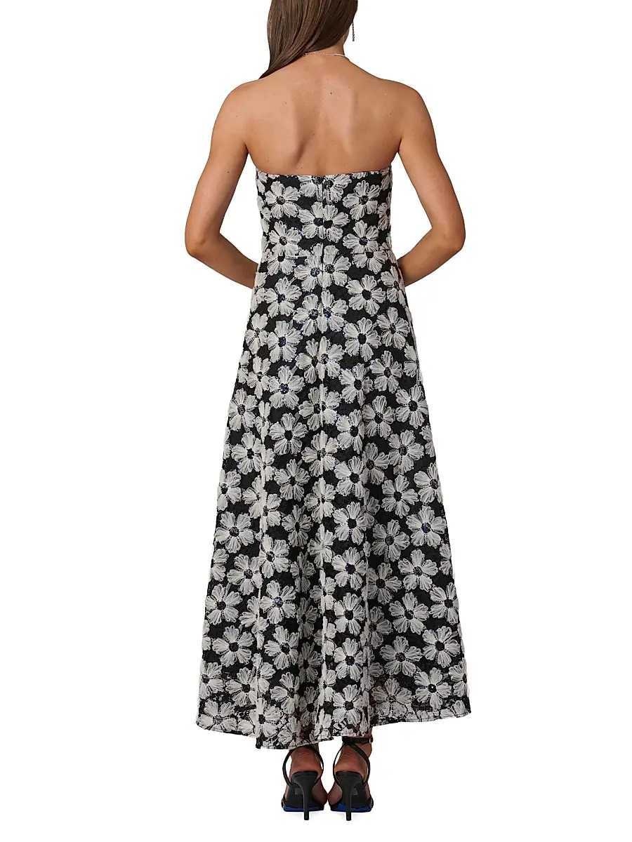 Shoshanna Women's Miller Floral A-Line Dress | Thumbnail 3 Shoshanna Women's Miller Floral A-Line Dress | Thumbnail 3