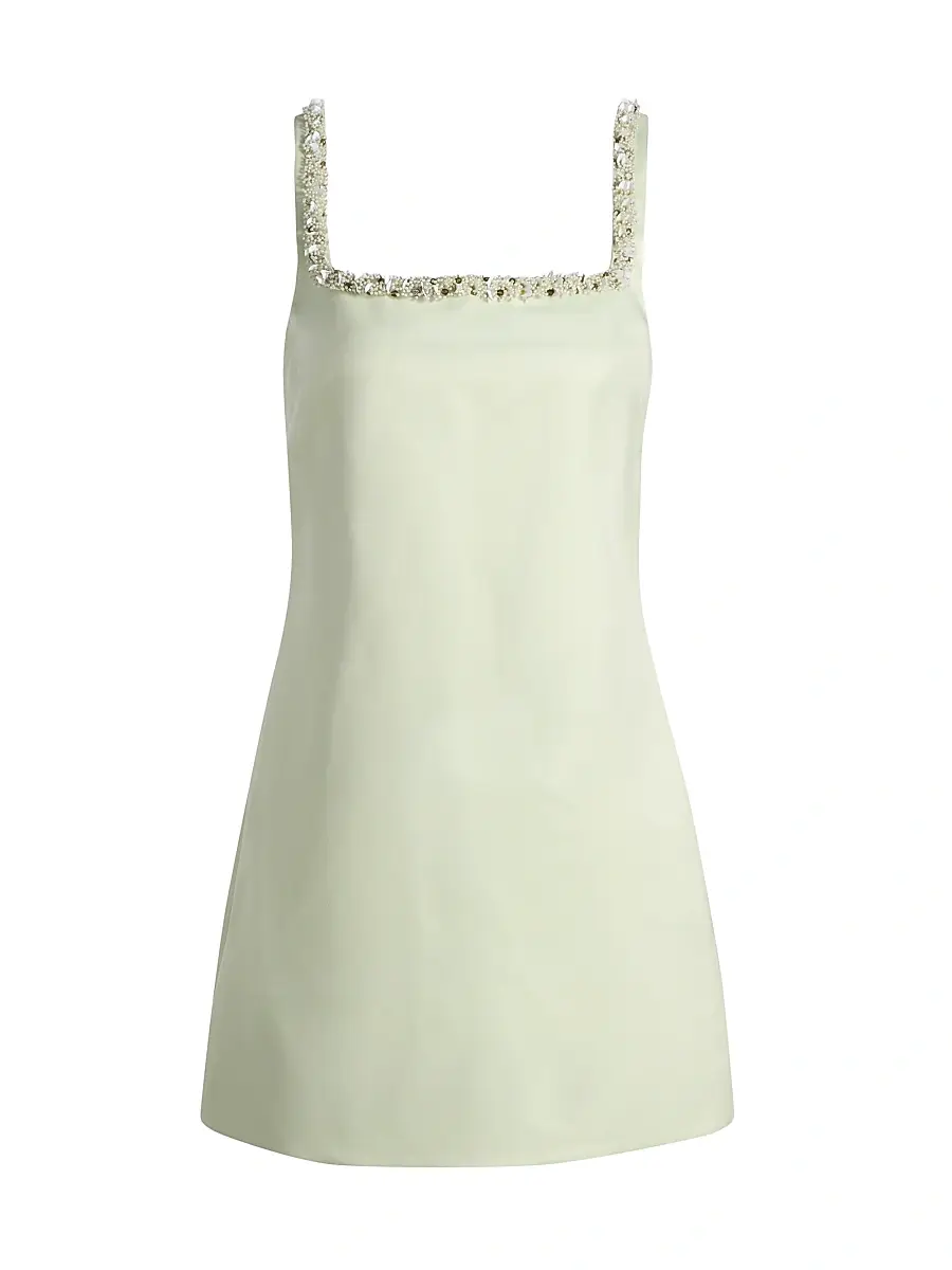 TANYA TAYLOR Women's Barton Satin Embellished Minidress