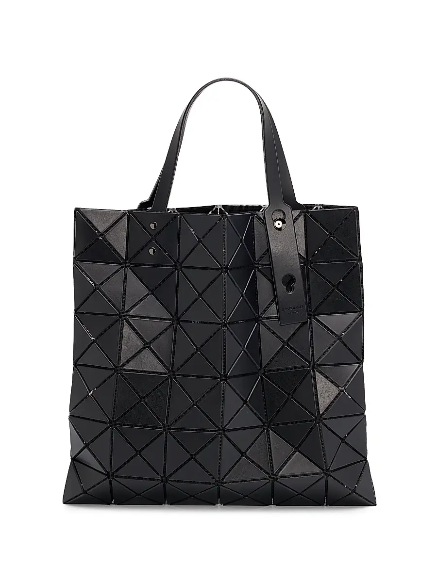 Bao Bao Issey Miyake Men's Lucent Matte Faux-Leater Tote Bag - Matte Black | Image 1 Bao Bao Issey Miyake Men's Lucent Matte Faux-Leater Tote Bag - Matte Black | Image 1