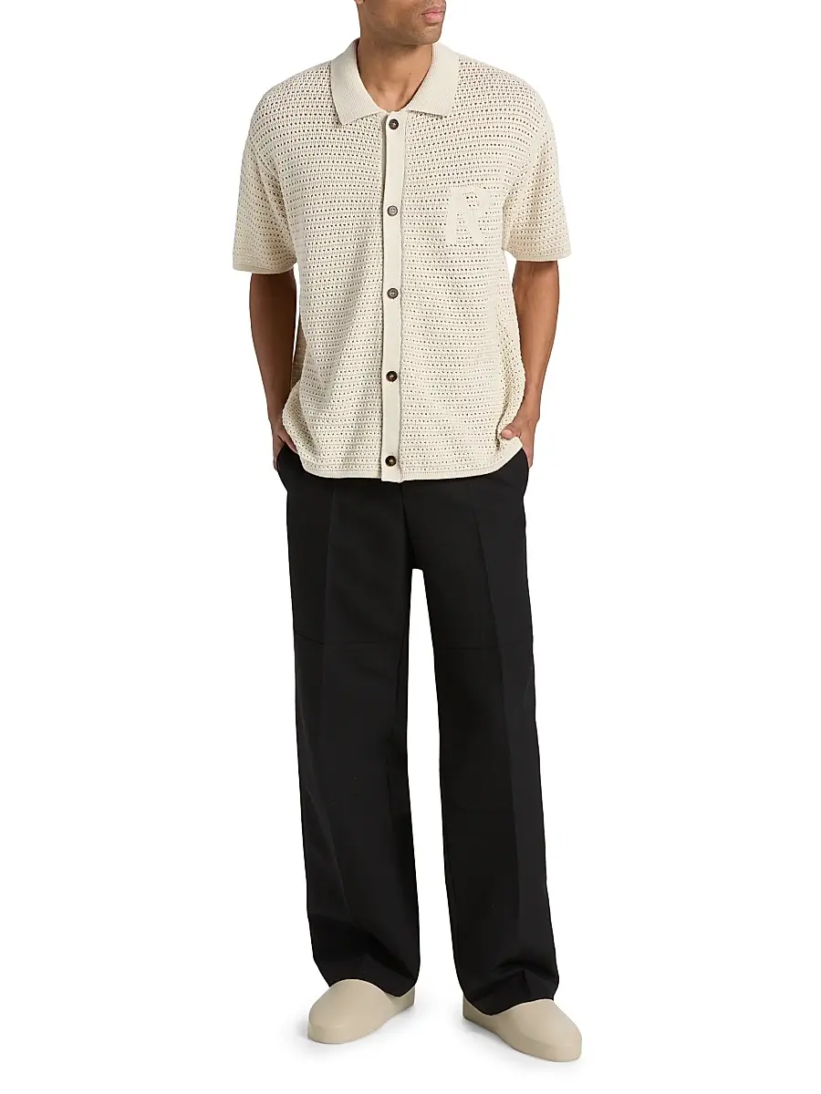 Represent Men's Pico Open-Knit Cotton-Blend Shirt | Thumbnail 2 Represent Men's Pico Open-Knit Cotton-Blend Shirt | Thumbnail 2
