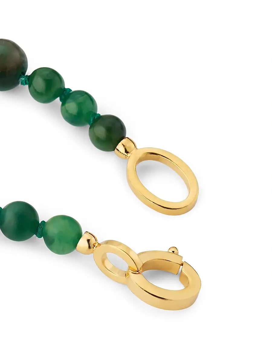TOTEME Women's Infinity 24K-Gold-Plated Sterling Silver & African Jade Beaded Necklace | Thumbnail 3 TOTEME Women's Infinity 24K-Gold-Plated Sterling Silver & African Jade Beaded Necklace | Thumbnail 3