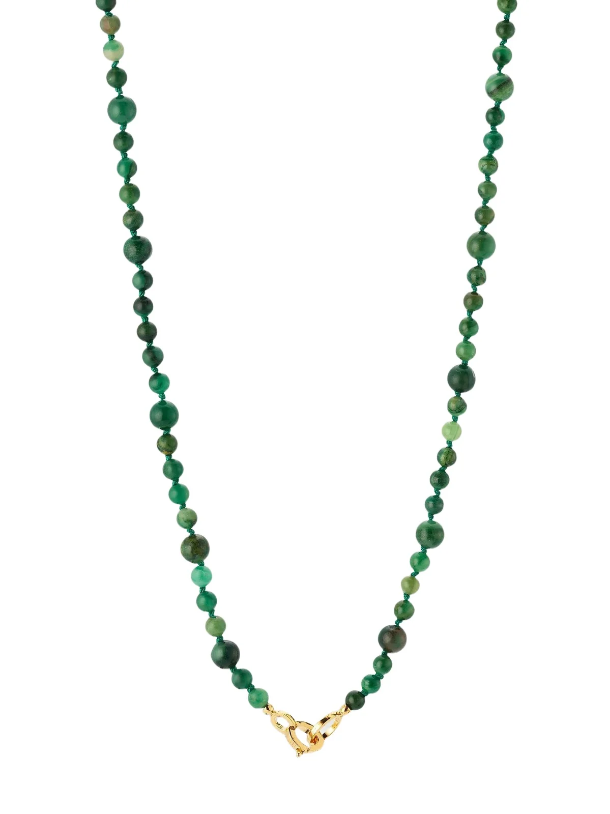 TOTEME Women's Infinity 24K-Gold-Plated Sterling Silver & African Jade Beaded Necklace