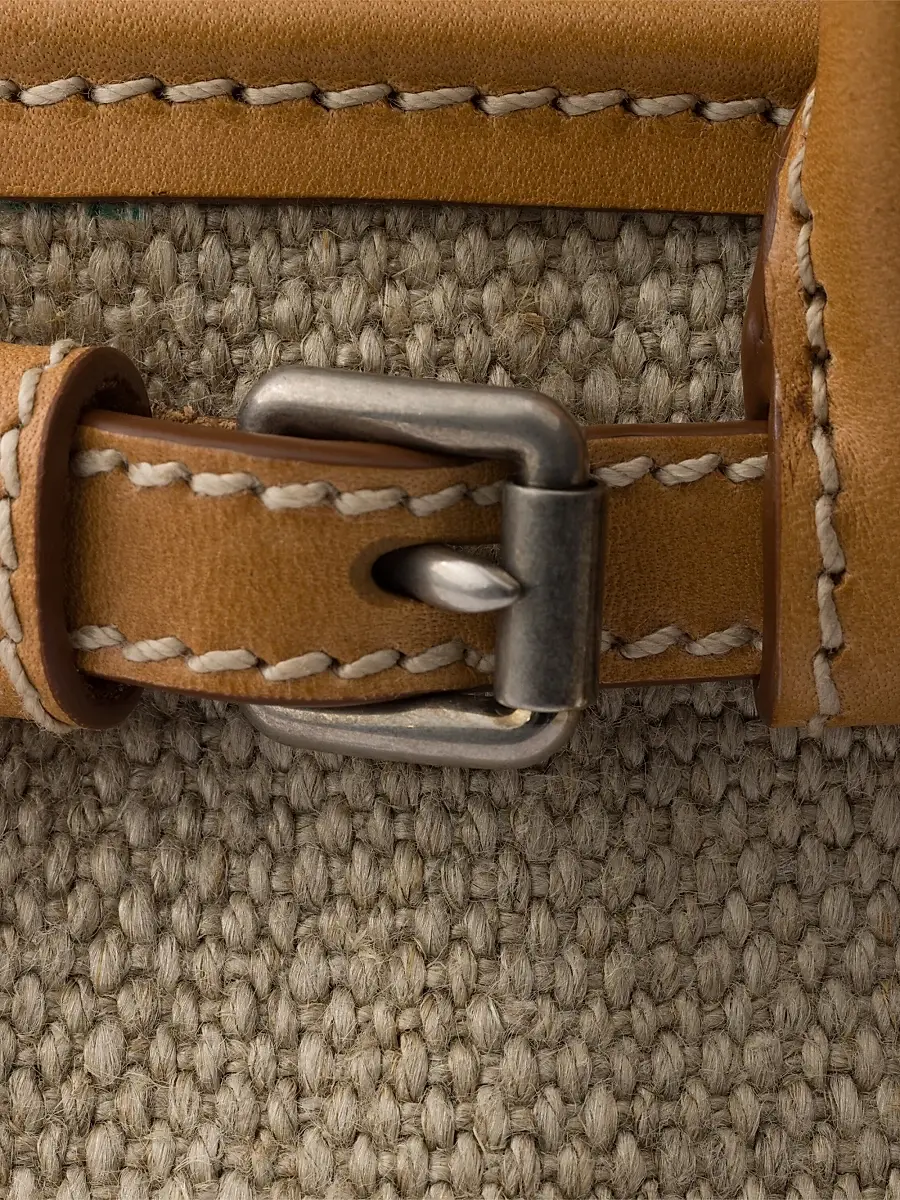 Prada Women's Bonnie Small Linen and Leather Top Handle Bag | Thumbnail 6 Prada Women's Bonnie Small Linen and Leather Top Handle Bag | Thumbnail 6