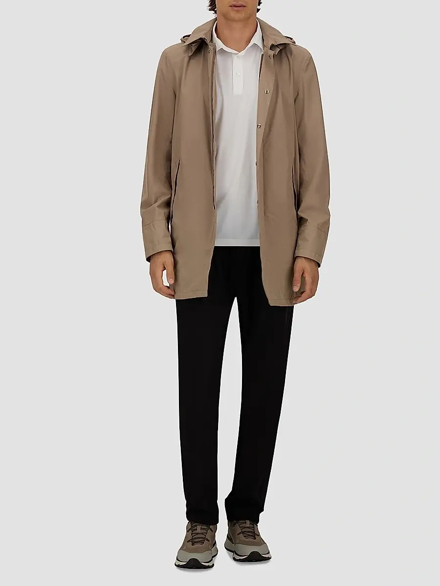 HERNO Men's 2Layer City Hooded Trench Coat | Thumbnail 2 HERNO Men's 2Layer City Hooded Trench Coat | Thumbnail 2