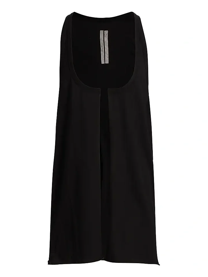 Rick Owens Men's Pony Open-Front Cotton Tank