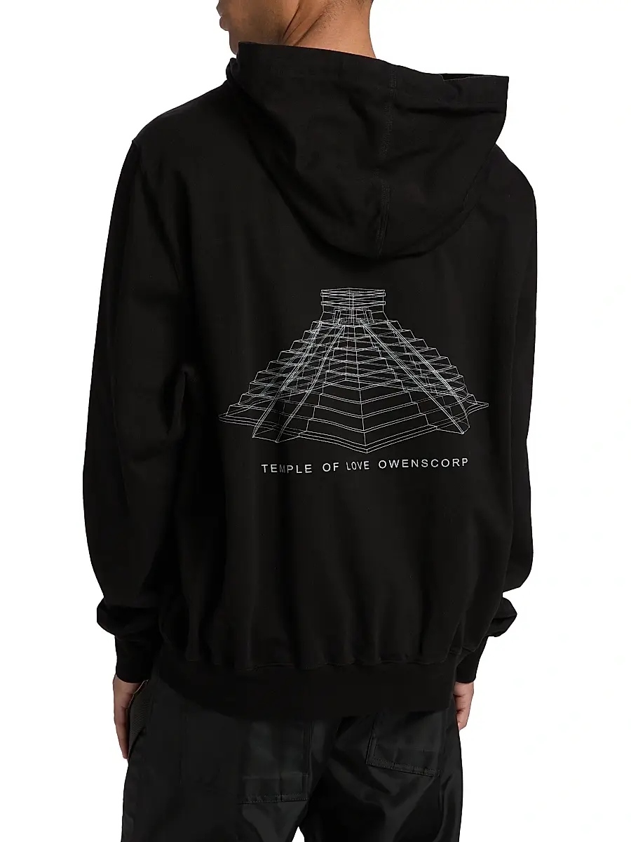 Rick Owens Men's Cotton T-Shirt Hoodie | Thumbnail 5 Rick Owens Men's Cotton T-Shirt Hoodie | Thumbnail 5