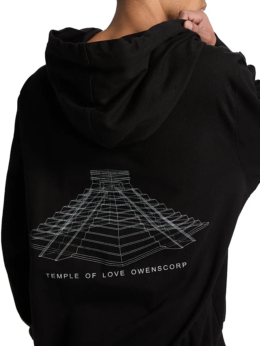 Rick Owens Men's Cotton T-Shirt Hoodie | Thumbnail 6 Rick Owens Men's Cotton T-Shirt Hoodie | Thumbnail 6