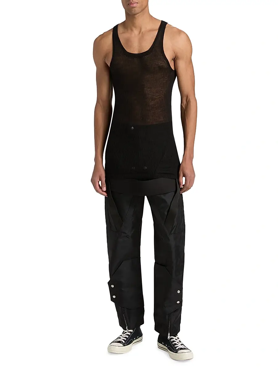 Rick Owens Men's Maglia Cashmere Knit Tank | Thumbnail 2