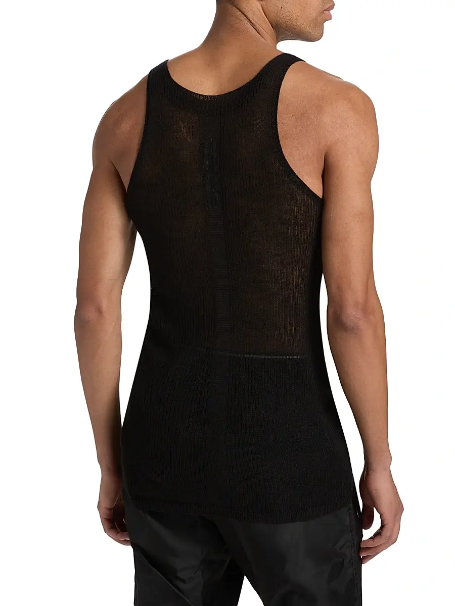 Rick Owens Men's Maglia Cashmere Knit Tank | Thumbnail 5