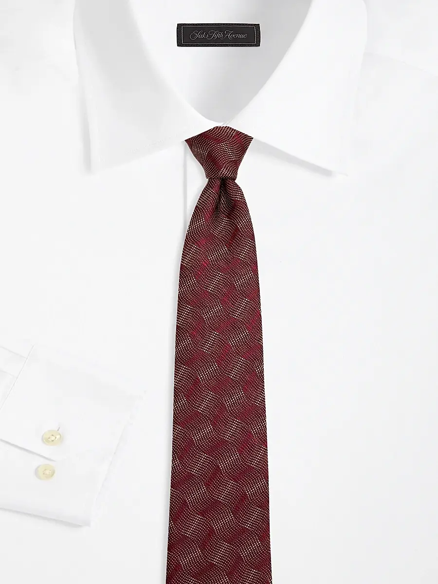 Emporio Armani Men's Wave-Pattern Silk Tie | Thumbnail 2