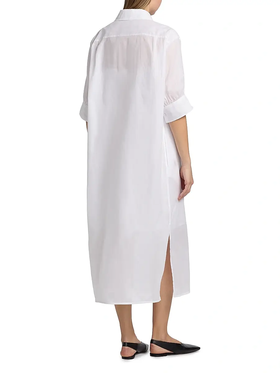 Jil Sander Women's Cotton Relaxed-Fit Midi-Shirtdress | Thumbnail 5 Jil Sander Women's Cotton Relaxed-Fit Midi-Shirtdress | Thumbnail 5