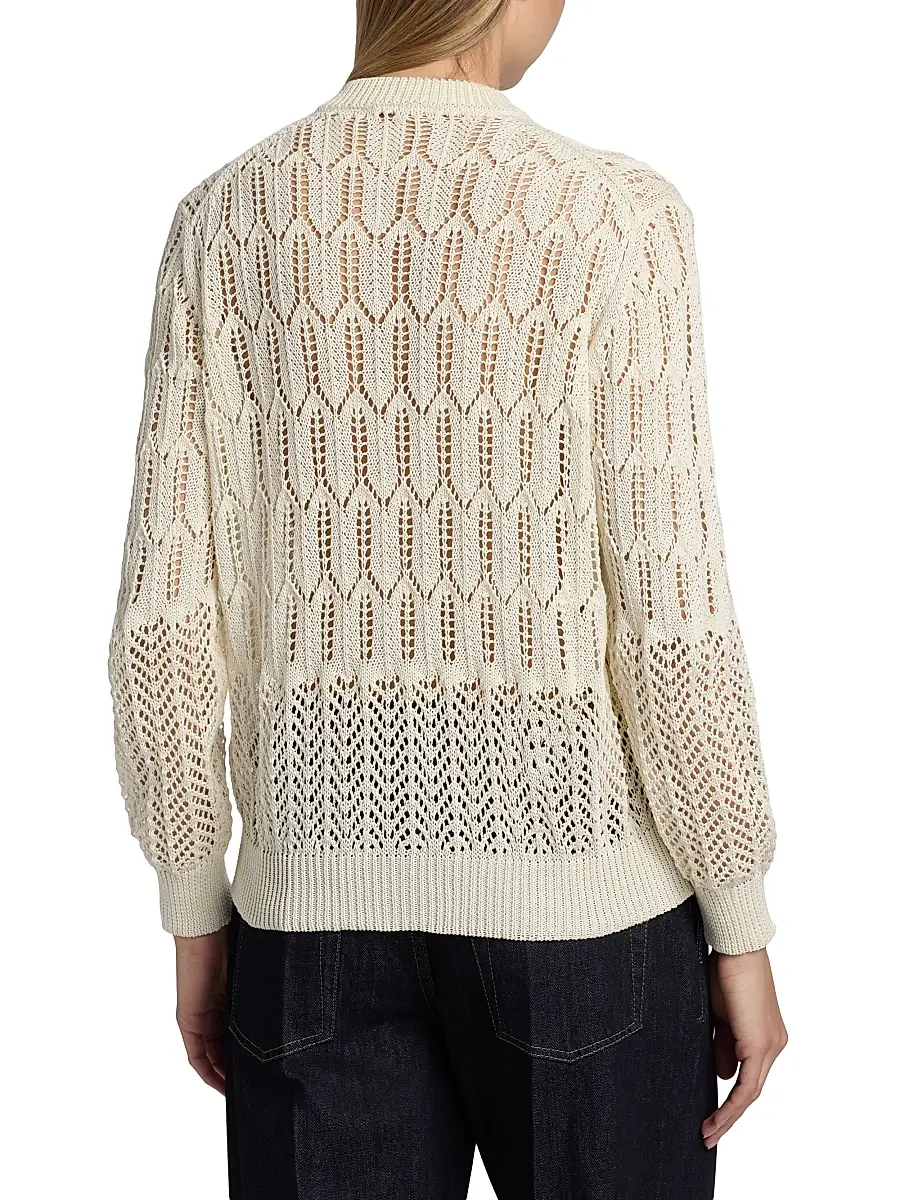 Jil Sander Women's Open-Knit Cotton Cardigan | Thumbnail 5 Jil Sander Women's Open-Knit Cotton Cardigan | Thumbnail 5