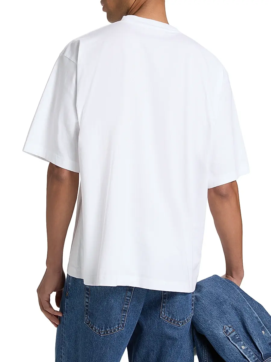 Marni Men's Tropical Logo Crewneck T-Shirt - Lily White | Thumbnail 5 Marni Men's Tropical Logo Crewneck T-Shirt - Lily White | Thumbnail 5