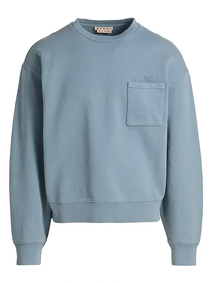 Men's Garment-Dyed Cotton Crewneck Sweatshirt Men's Garment-Dyed Cotton Crewneck Sweatshirt