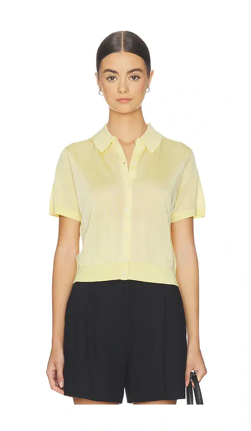 Pistola Lucca Short Sleeve Polo Sweater Top | Image 1 Pistola Lucca Short Sleeve Polo Sweater Top | Image 1